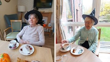 Residents enjoy a Halloween tea party at Glenrothes care home